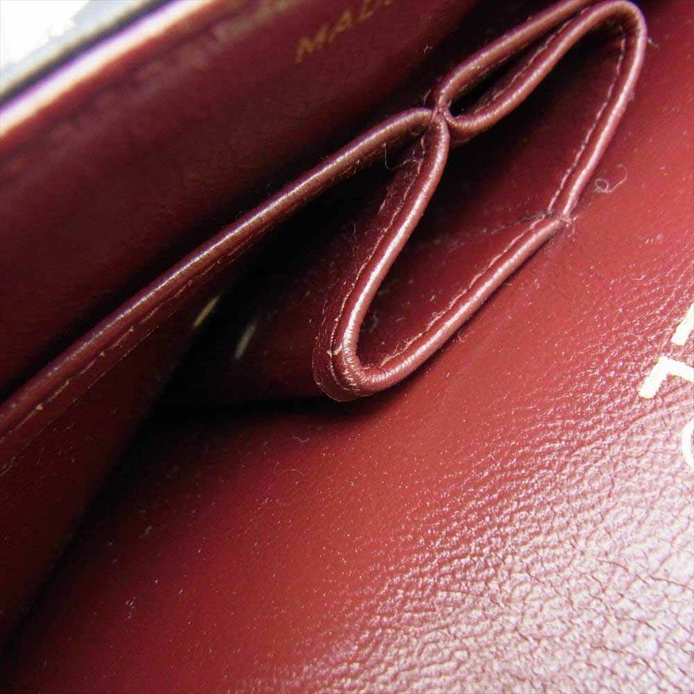 CHANEL シャネル マトラッセ ラムスキン ダブルフラップ ダブルチェーンハンドバッグ ネイビー系【中古】