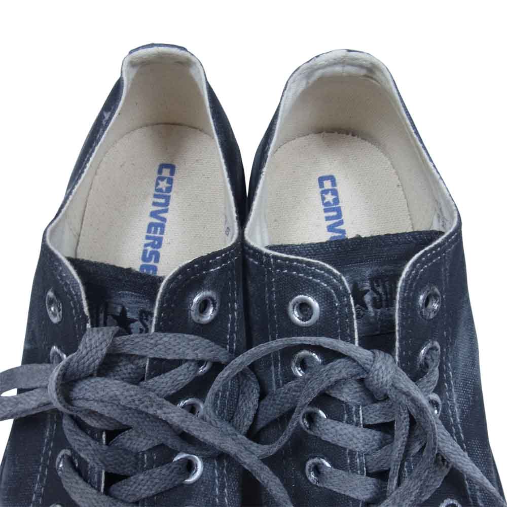 リザレクション REMAKE CONVERSE CANVAS ALL STAR OX オリジナルリメイク コンバース キャンバスオールスター ブラック系 28cm【中古】