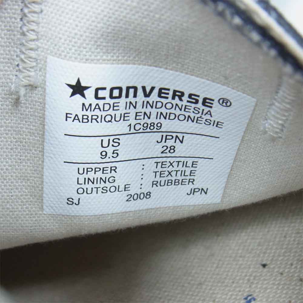 リザレクション REMAKE CONVERSE CANVAS ALL STAR OX オリジナルリメイク コンバース キャンバスオールスター ブラック系 28cm【中古】