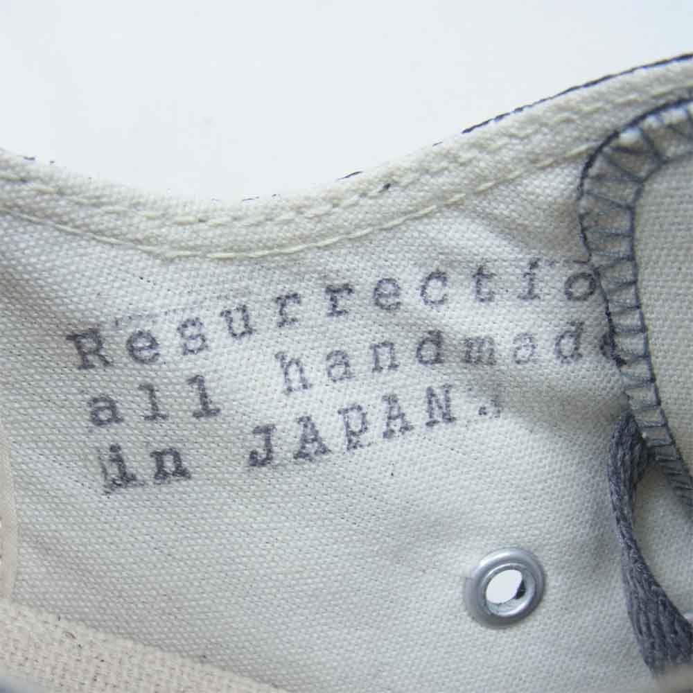 リザレクション REMAKE CONVERSE CANVAS ALL STAR OX オリジナルリメイク コンバース キャンバスオールスター ブラック系 28cm【中古】