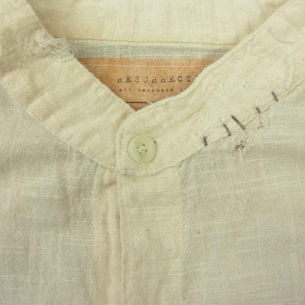 リザレクション リメイク バンドカラー シャツ オフホワイト系【中古】