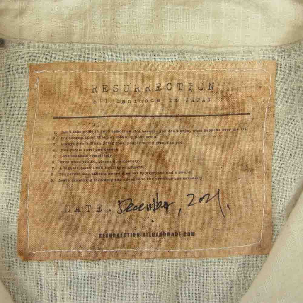 リザレクション リメイク バンドカラー シャツ オフホワイト系【中古】