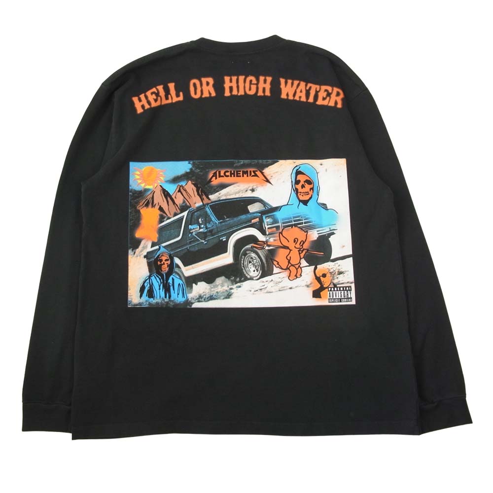 アルケミスト AL-A21-0000-010 国内正規品 H WTR L/S TEE バックプリント Tシャツ ブラック系 XL【美品】【中古】