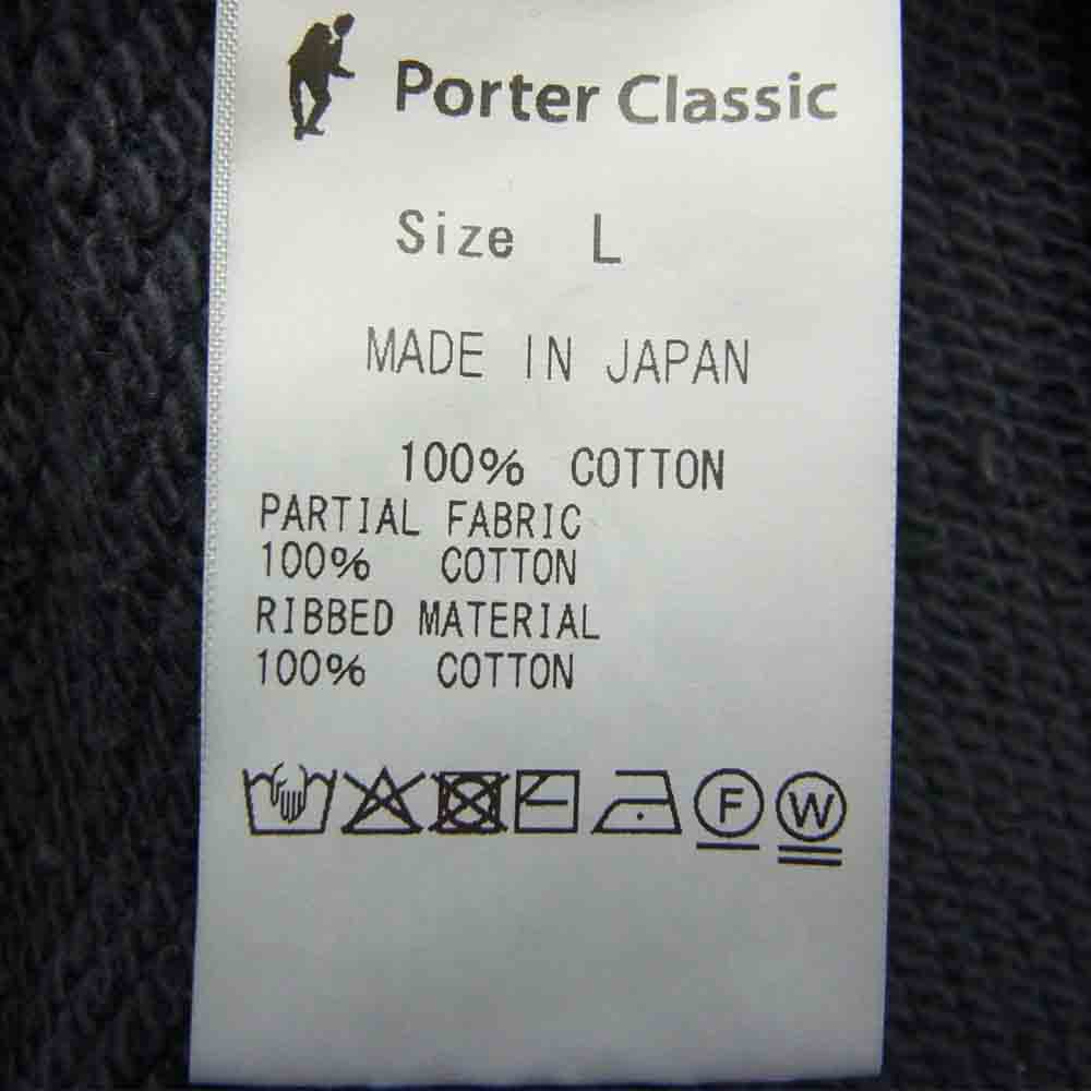 PORTER CLASSIC ポータークラシック FRENCH THERMAL CREWNECK フレンチサーマル クルーネック ネイビー系 L【中古】