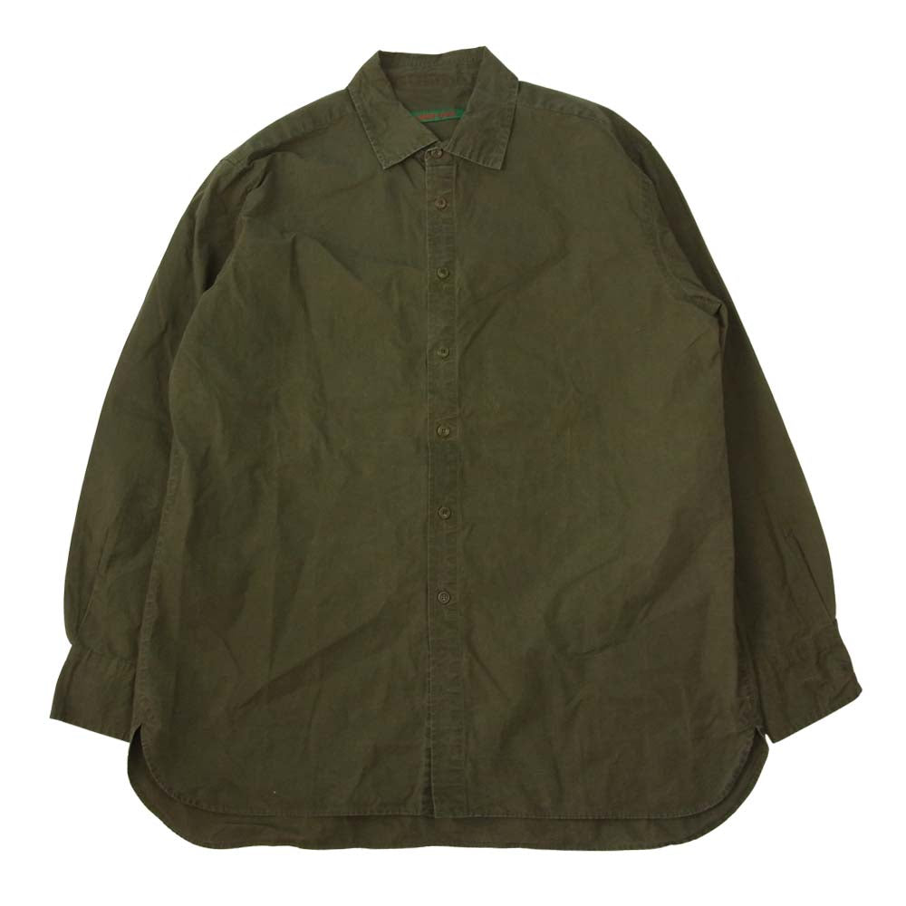 ケイシーケイシー 21SS 16HC212 BIG RACCOUCIE SHIRT LWAX ワックスコットン ビッグシルエット シャツ カーキ系 M【中古】