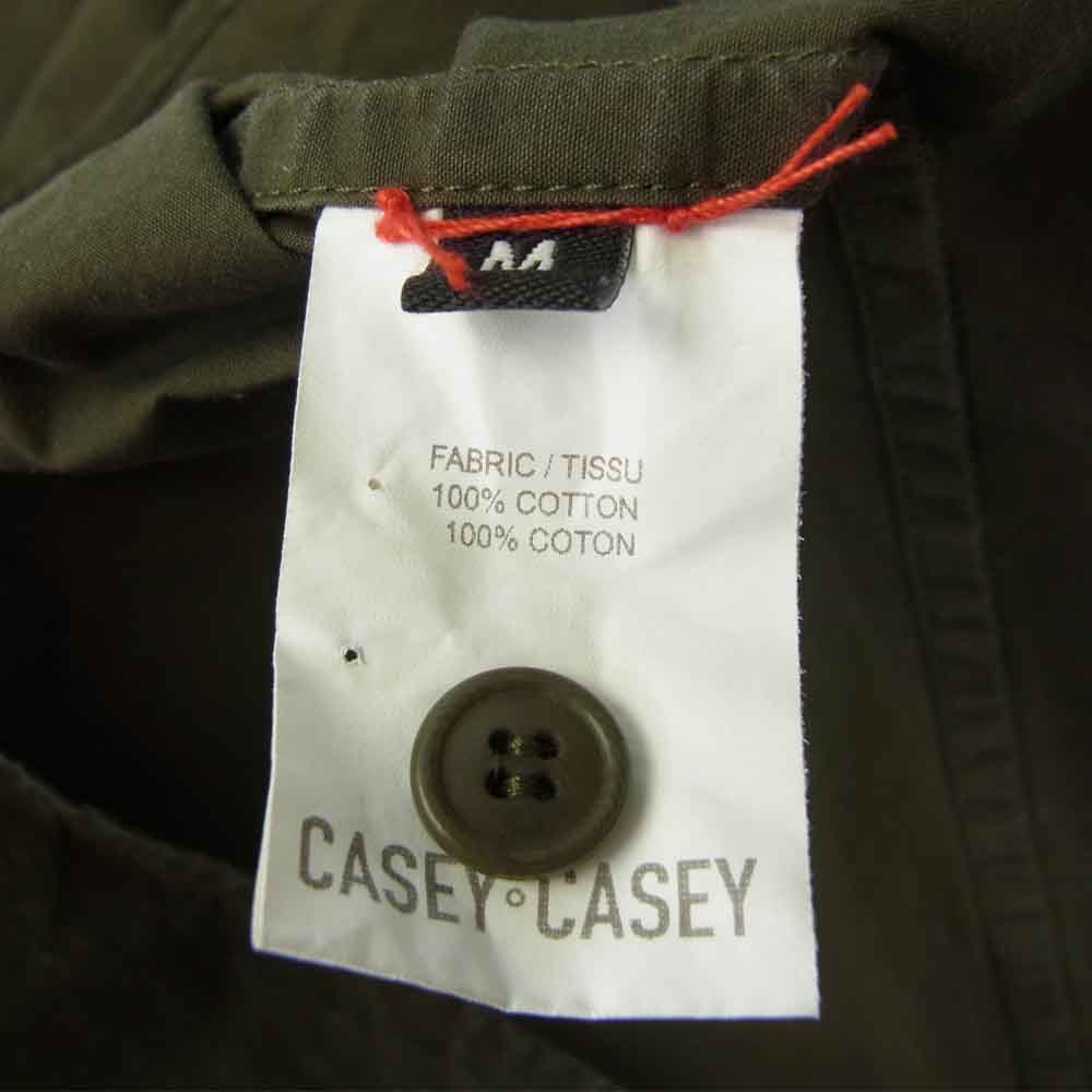 ケイシーケイシー 21SS 16HC212 BIG RACCOUCIE SHIRT LWAX ワックスコットン ビッグシルエット シャツ カーキ系 M【中古】