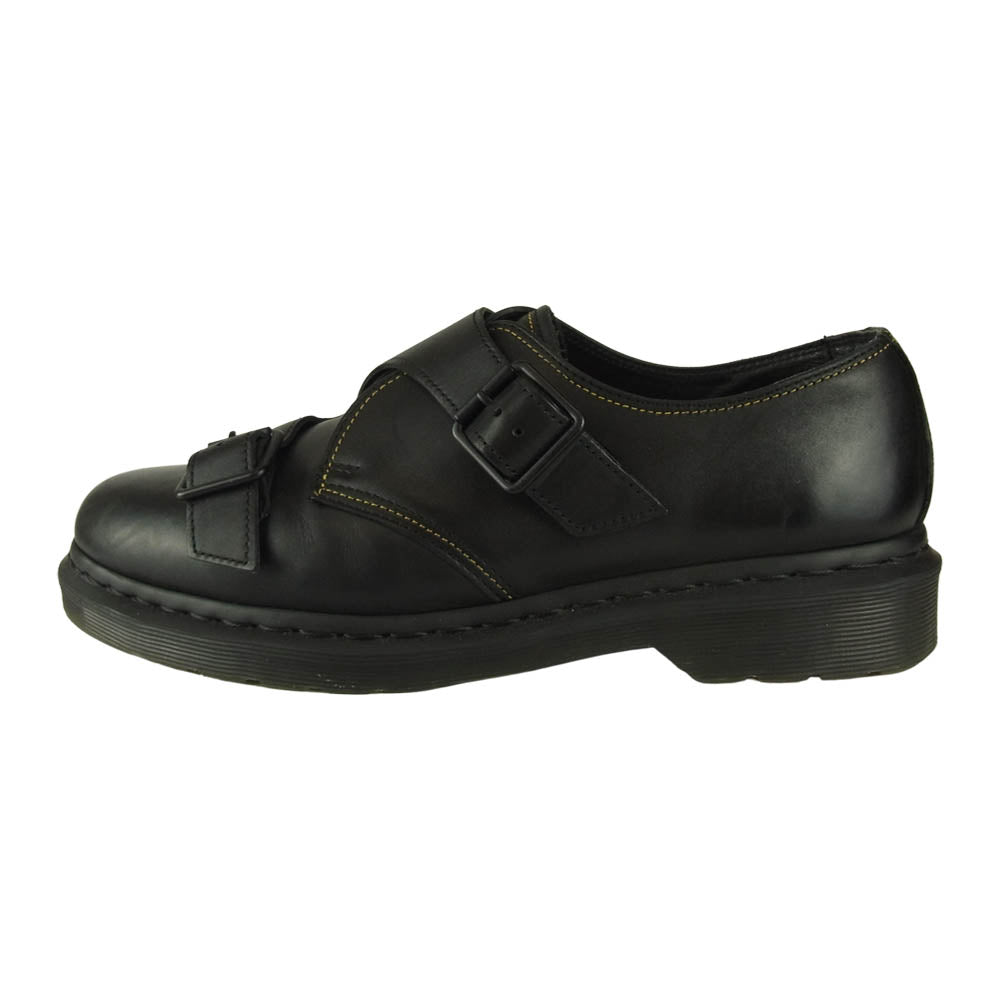 Yohji Yamamoto ヨウジヤマモト Dr.MARTENS ドクターマーチン 19SS MONK STRAP YY ダブルモンクストラップ シューズ ブラック系 UK9【中古】