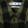 OFF-WHITE オフホワイト 国内正規品 イーストランドタグ 21AW OMGA133F21FAB001 Plaid flannel shirt バックアロー ブロックチェック フランネル シャツ ブラック系 カーキ系 XL【美品】【中古】