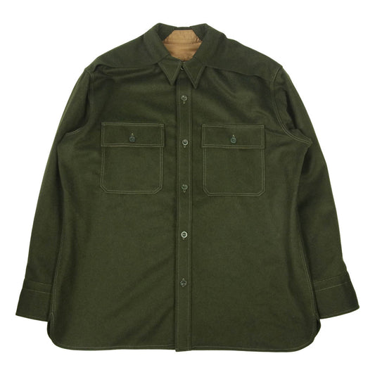MAISON MARGIELA メゾンマルジェラ 22SS S30DL0495 S54297 Wool Over Shirt オーバーサイズ ウール シャツ ジャケット カーキ系 42【美品】【中古】