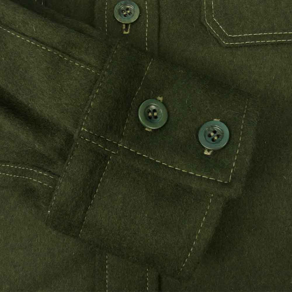 MAISON MARGIELA メゾンマルジェラ 22SS S30DL0495 S54297 Wool Over Shirt オーバーサイズ ウール シャツ ジャケット カーキ系 42【美品】【中古】