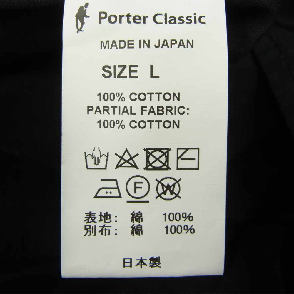 PORTER CLASSIC ポータークラシック 21AW PARAFFIN CORDUROY BINGHAM JACKET パラフィンコーデュロイ ビンガムジャケット ブラック系 L【美品】【中古】