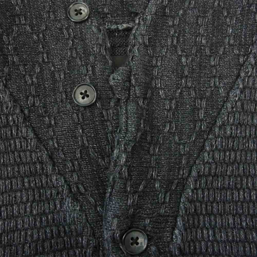PORTER CLASSIC ポータークラシック 21AW PC KENDO SASHIKO BEATNIK KENDO KNIT CARDIGAN ビートニック 剣道 ニット ショールカラー カーディガン グレー系 XL【中古】