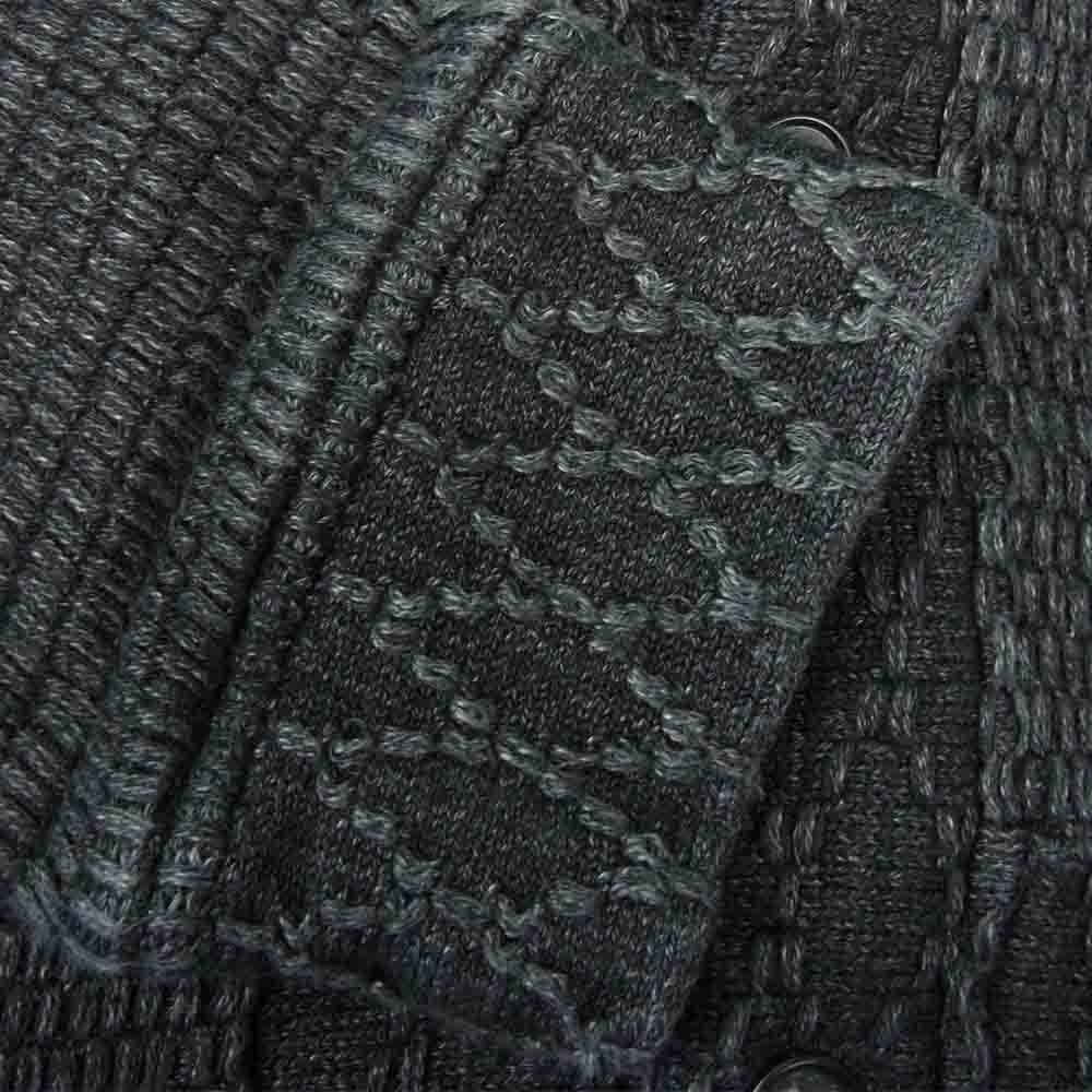 PORTER CLASSIC ポータークラシック 21AW PC KENDO SASHIKO BEATNIK KENDO KNIT CARDIGAN ビートニック 剣道 ニット ショールカラー カーディガン グレー系 XL【中古】