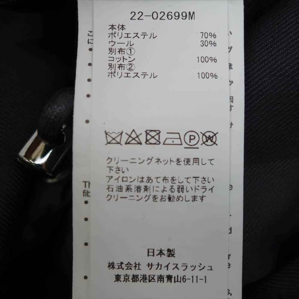 Sacai サカイ 22SS 22-02699M Buffalo Check L/S Shirts ドローコード バッファローチェック シャツジャケット グレー系 4【美品】【中古】