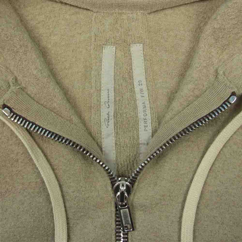 Rick Owens リックオウエンス 20AW RU20F3614-WSB Cashmere Hoodie カシミヤ100％ ニット ジップパーカー ブラウン系 L【美品】【中古】