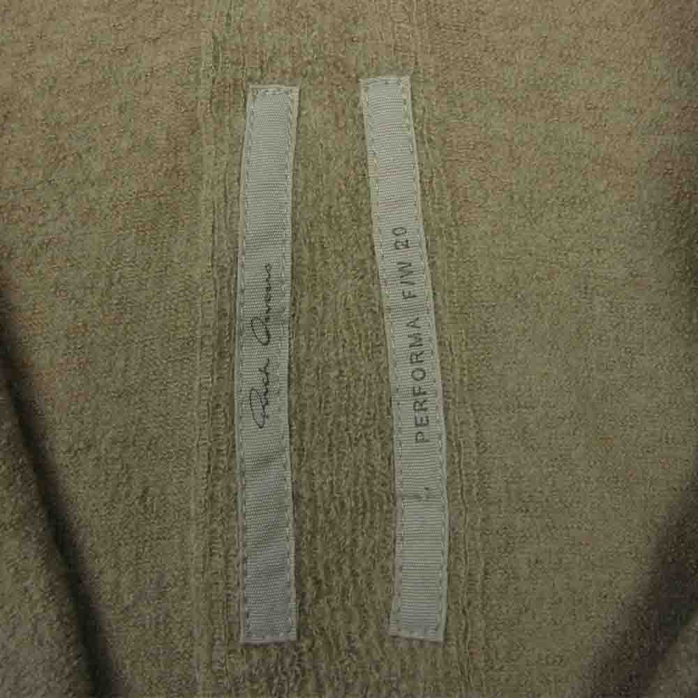 Rick Owens リックオウエンス 20AW RU20F3614-WSB Cashmere Hoodie カシミヤ100％ ニット ジップパーカー ブラウン系 L【美品】【中古】