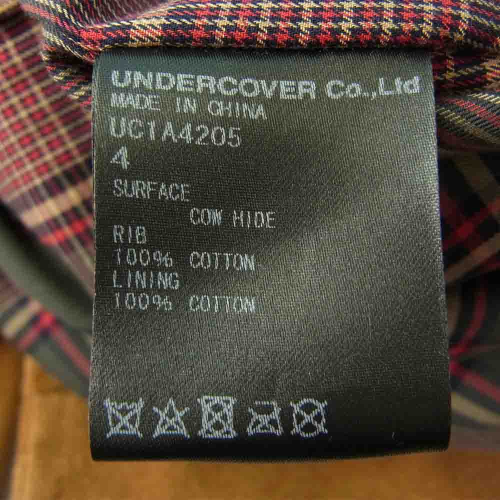 UNDERCOVER アンダーカバー 21SS UC1A4205 裏地 チェック スエード ジャケット ブラウン系 4【中古】