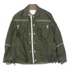 Sacai サカイ 22SS 22-02709M Nylon Twill Mix Blouson ナイロンツイル ミックス ブルゾン ドッキング ジャケット カーキ系 3【美品】【中古】