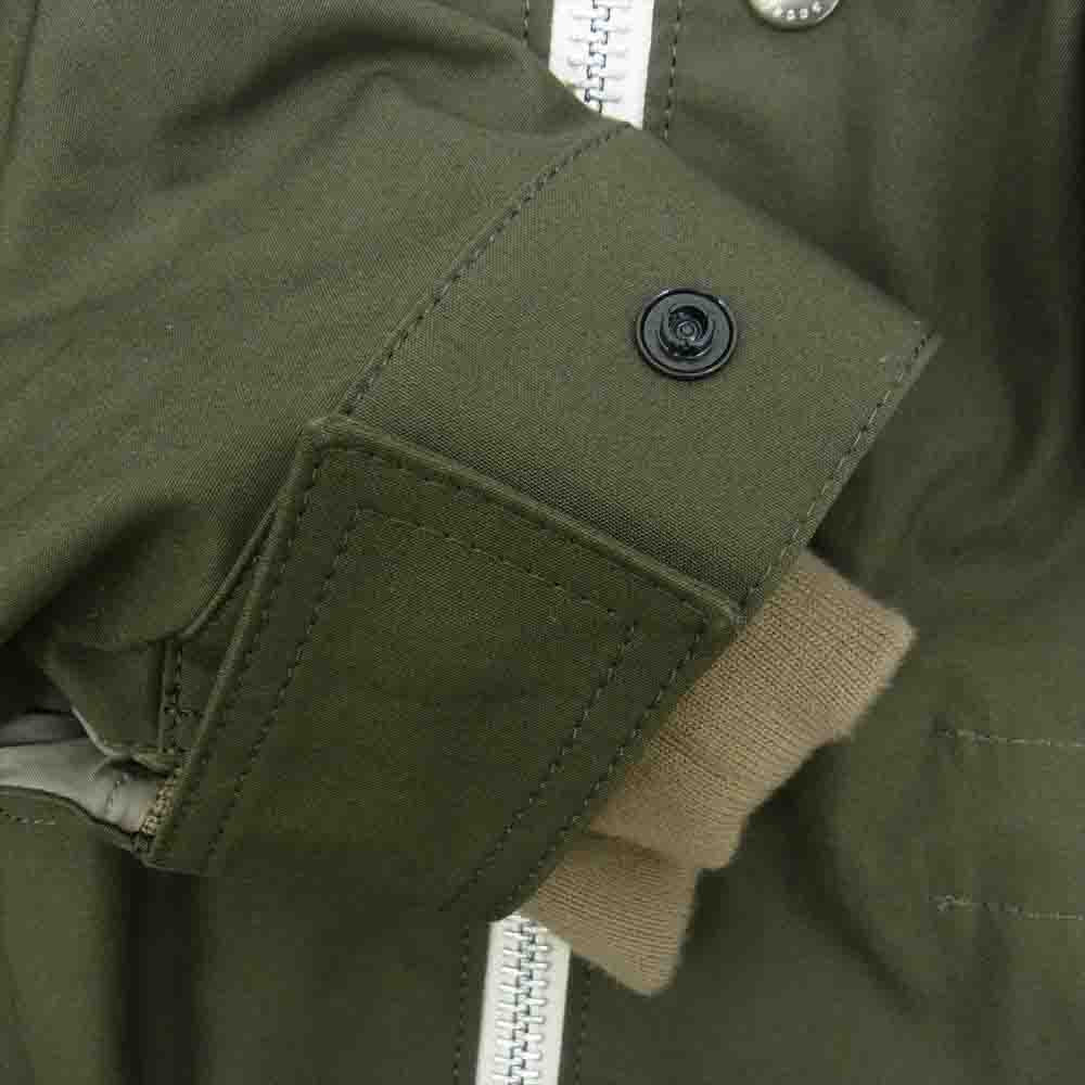 Sacai サカイ 22SS 22-02709M Nylon Twill Mix Blouson ナイロンツイル ミックス ブルゾン ドッキング ジャケット カーキ系 3【美品】【中古】