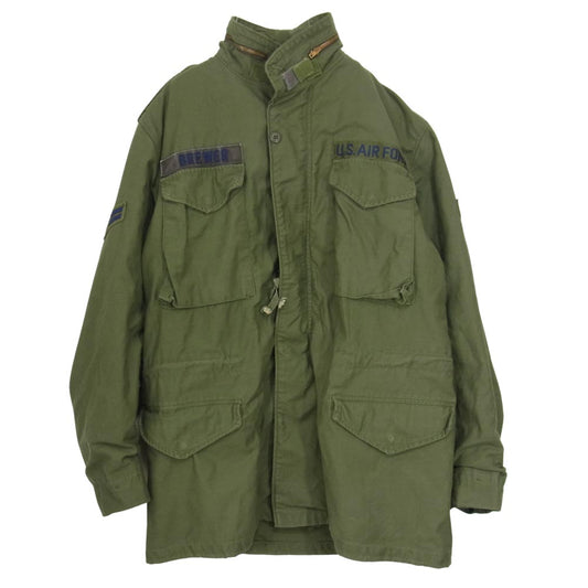 アメリカ軍 80s M-65 フィールド ジャケット カーキ系 M【中古】