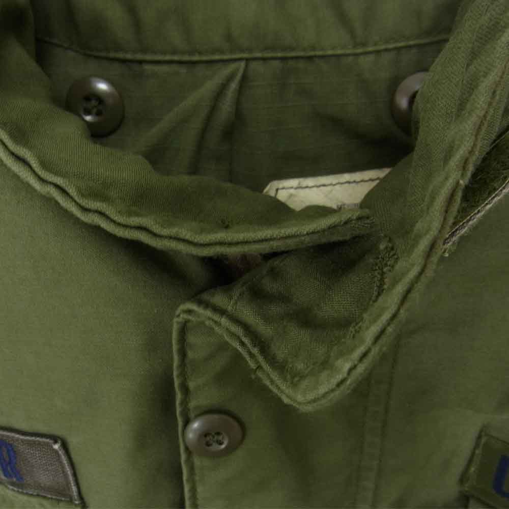 アメリカ軍 80s M-65 フィールド ジャケット カーキ系 M【中古】