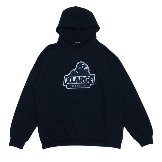 エクストララージ 101213012014 SLANTED OG PATCHED HOODED SWEAT スランテッド OG パッチ スウェット パーカー ブラック系 L【中古】