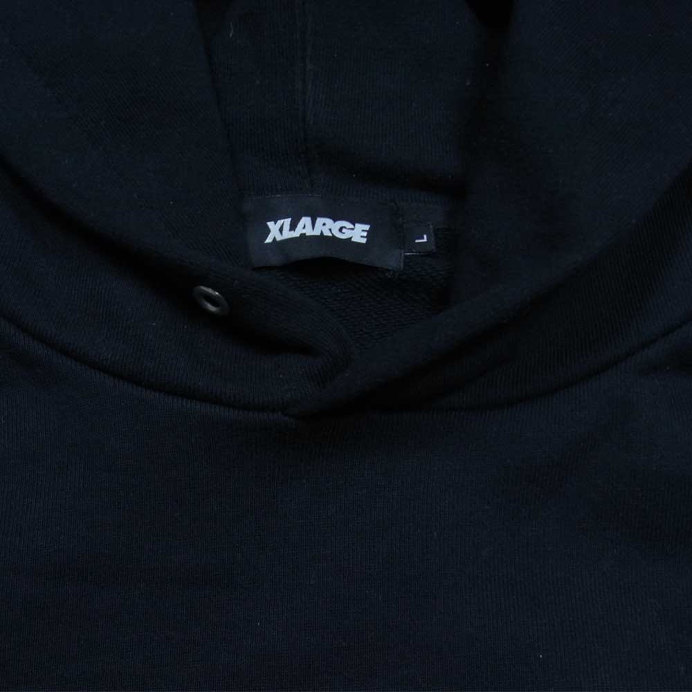 エクストララージ 101213012014 SLANTED OG PATCHED HOODED SWEAT スランテッド OG パッチ スウェット パーカー ブラック系 L【中古】
