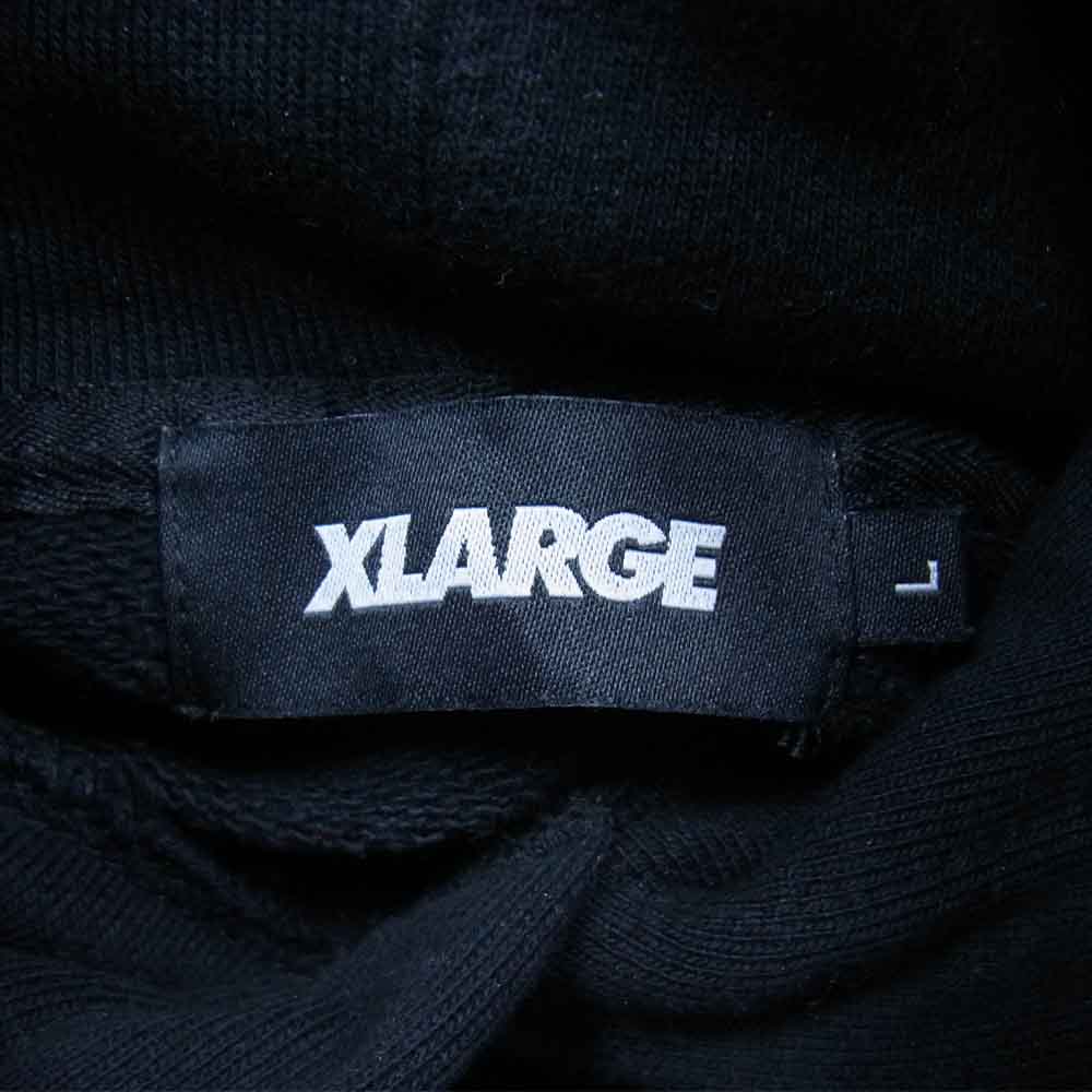 エクストララージ 101213012014 SLANTED OG PATCHED HOODED SWEAT スランテッド OG パッチ スウェット パーカー ブラック系 L【中古】