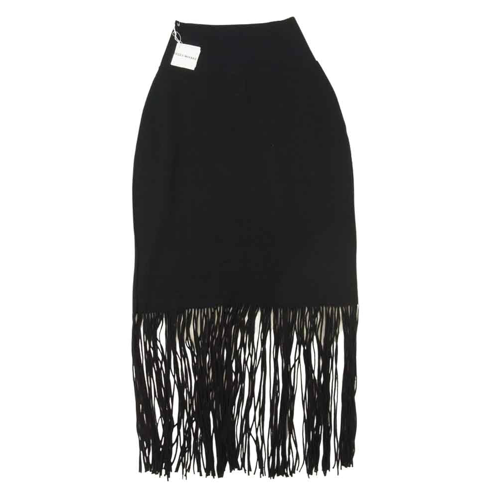 ISSEY MIYAKE イッセイミヤケ A-POC INSIDE エーポック インサイド IM02-KG854-15 フリンジ ニット スカート ブラック系 2【中古】