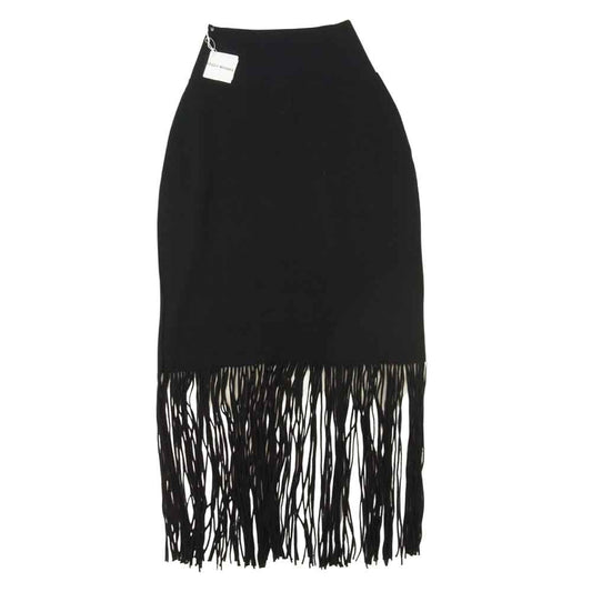 ISSEY MIYAKE イッセイミヤケ A-POC INSIDE エーポック インサイド IM02-KG854-15 フリンジ ニット スカート ブラック系 2【中古】