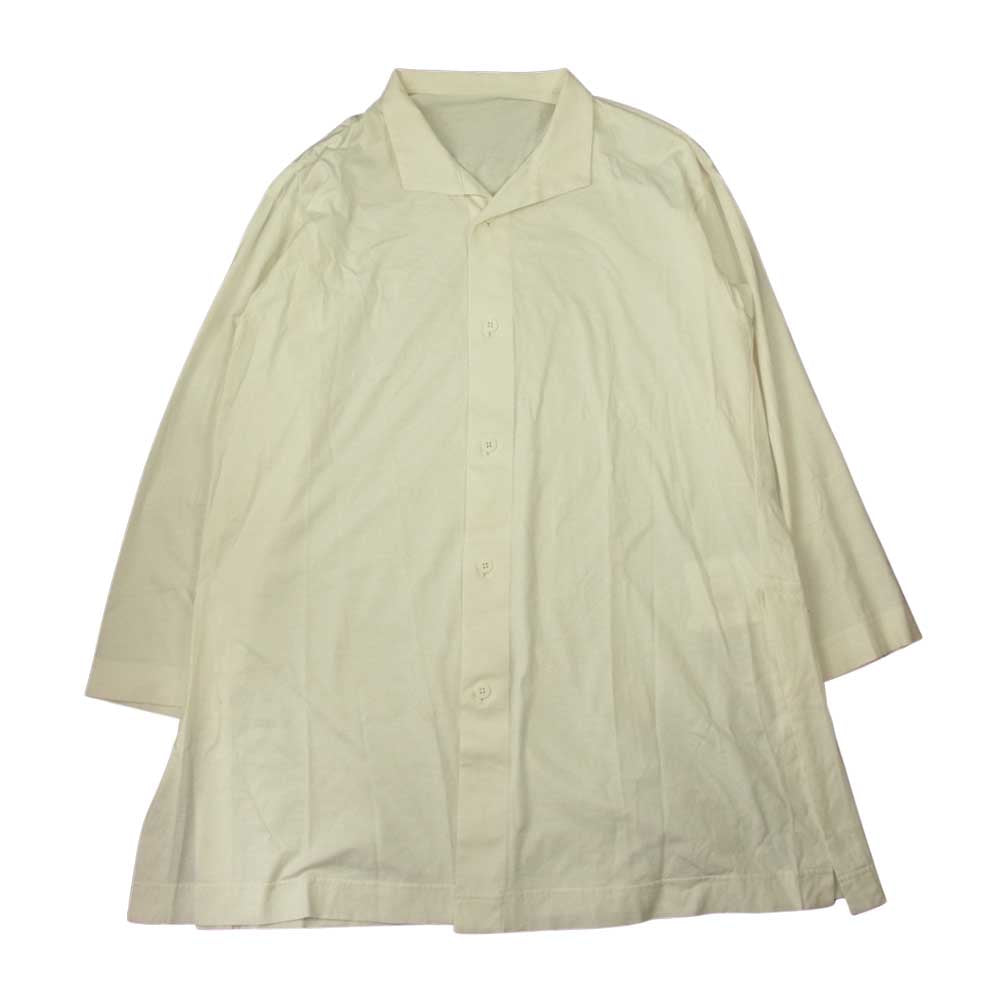 ISSEY MIYAKE イッセイミヤケ HOMME PLISSE オムプリッセ HP13-JJ206 JERSEY SHIRT コンパクトヤーン ロング シャツ ホワイト系 1【中古】