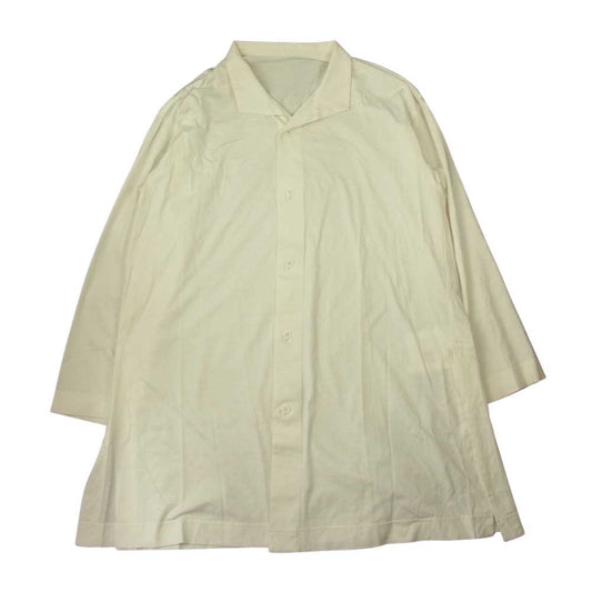 ISSEY MIYAKE イッセイミヤケ HOMME PLISSE オムプリッセ HP13-JJ206 JERSEY SHIRT コンパクトヤーン ロング シャツ ホワイト系 1【中古】
