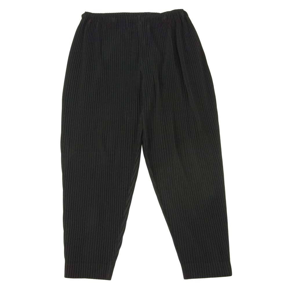ISSEY MIYAKE イッセイミヤケ HOMME PLISSE オムプリッセ HP13JF117 PLEATS JERSEY プリーツ加工 テーパード イージーパンツ ブラック系 3【中古】