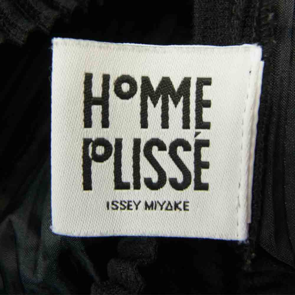 ISSEY MIYAKE イッセイミヤケ HOMME PLISSE オムプリッセ HP13JF117 PLEATS JERSEY プリーツ加工 テーパード イージーパンツ ブラック系 3【中古】