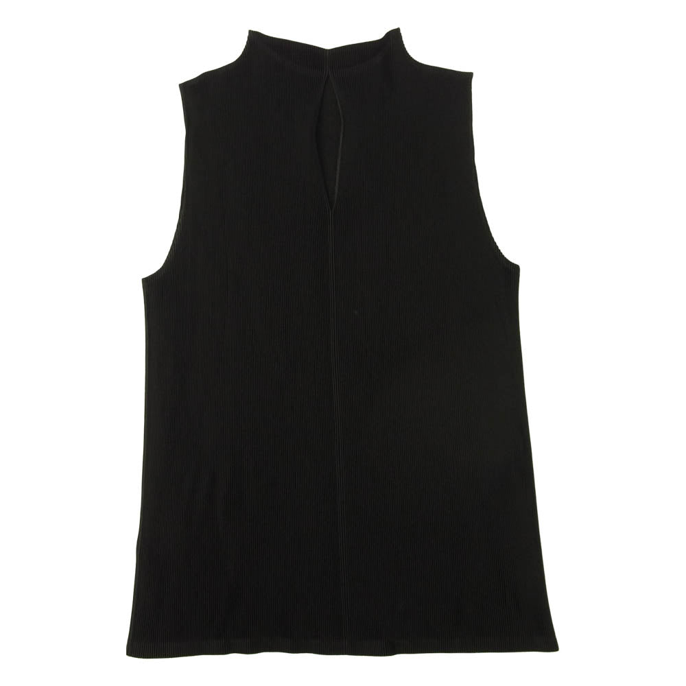 PLEATS PLEASE プリーツプリーズ イッセイミヤケ ISSEY MIYAKE イッセイミヤケ PP01FK302 ボトルネック ノースリーブ カットソー ブラック系 3【美品】【中古】