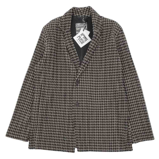 ISSEY MIYAKE イッセイミヤケ HOMME PLISSE オムプリッセ 21AW HP13JD185 CHIDORI 千鳥格子 プリーツ加工 ジャケット マルチカラー系 2【新古品】【未使用】【中古】