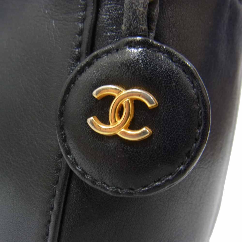 CHANEL シャネル ビコローレ ラムスキン バニティバッグ ブラック系【中古】