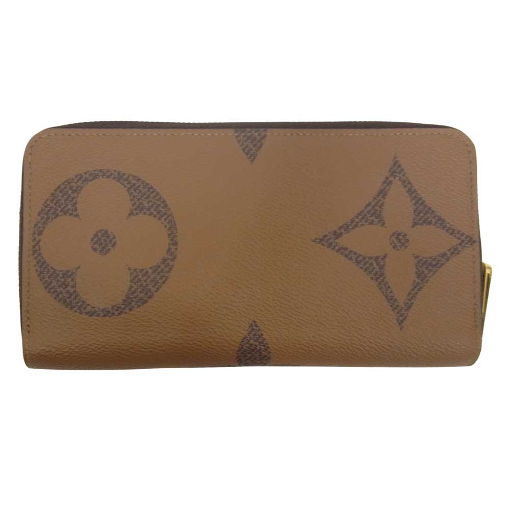 LOUIS VUITTON ルイ・ヴィトン M69353 モノグラム ジャイアント リバース ジッピー ウォレット ブラウン系【美品】【中古】