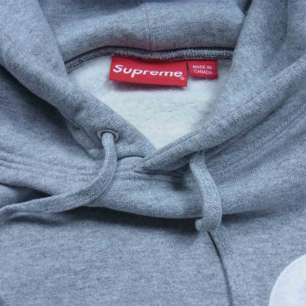 Supreme シュプリーム 21AW S Logo Hooded Sweatshirt Sロゴ スプリット フーデッド スウェット プルオーバーパーカー グレー系 L【中古】