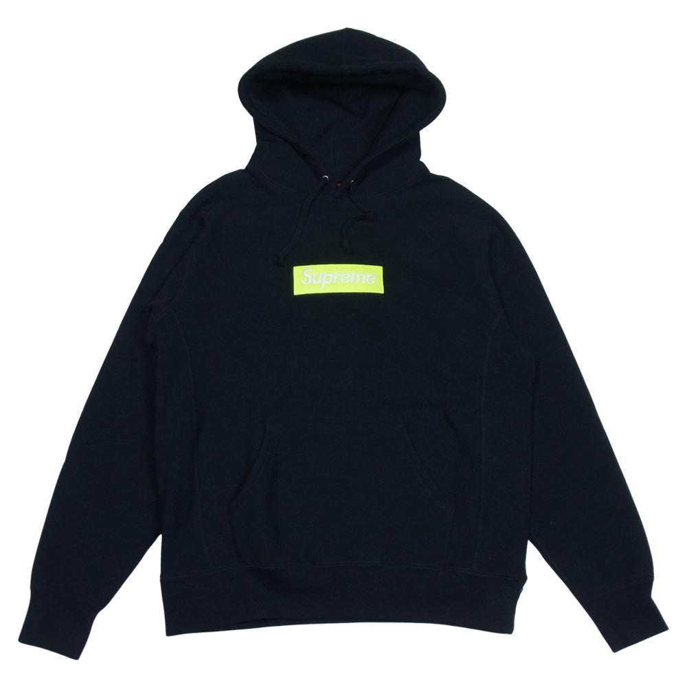 Supreme シュプリーム 17AW Box Logo Hooded Sweatshirt ボックスロゴ フーデッド スウェット プルオーバーパーカー ブラック系 M【中古】