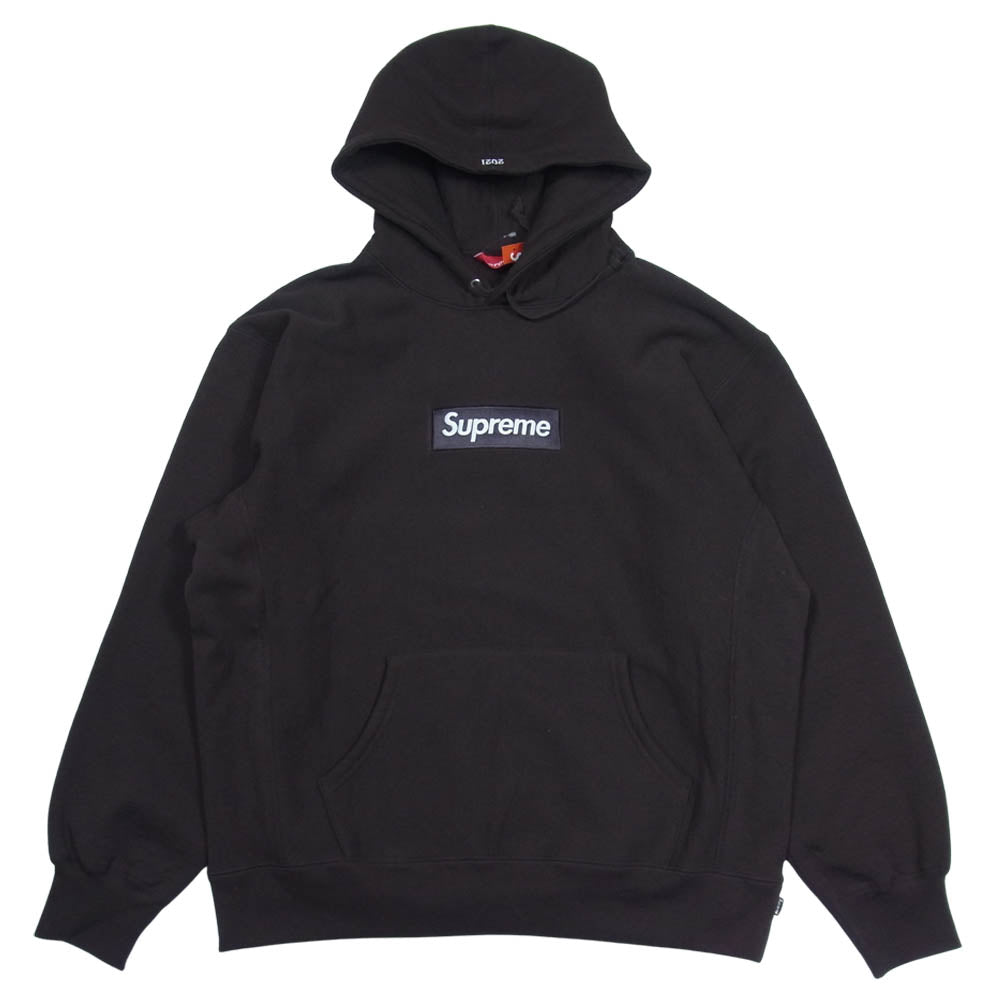 Supreme シュプリーム 21AW Box Logo Hooded Sweatshirt ボックスロゴ フーデッド スウェット プルオーバーパーカー ブラウン系 L【中古】
