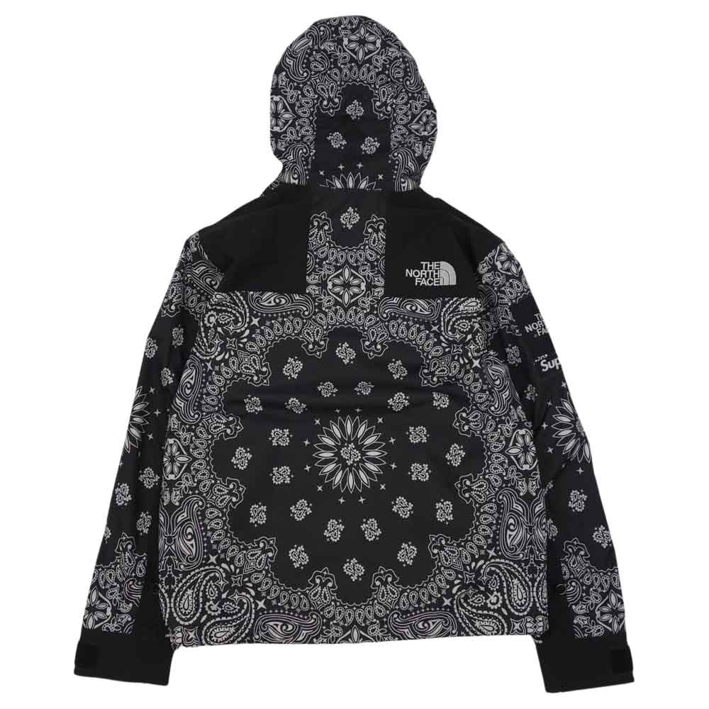 Supreme シュプリーム 14AW × The North Face ノースフェイス BANDANA MOUNTAIN PARKA バンダナ マウンテンパーカ ジャケット ブラック系 M【中古】