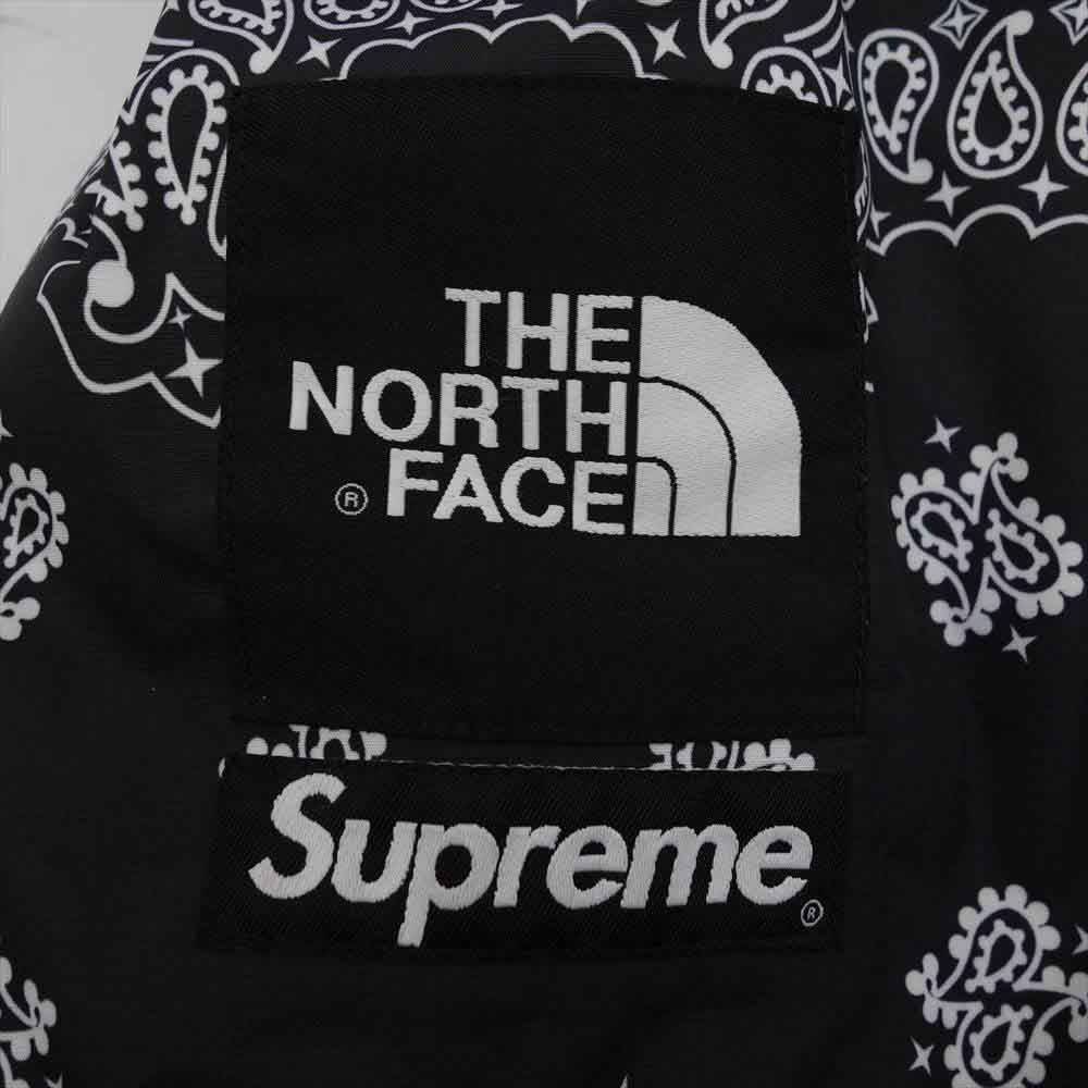 Supreme シュプリーム 14AW × The North Face ノースフェイス BANDANA MOUNTAIN PARKA バンダナ マウンテンパーカ ジャケット ブラック系 M【中古】