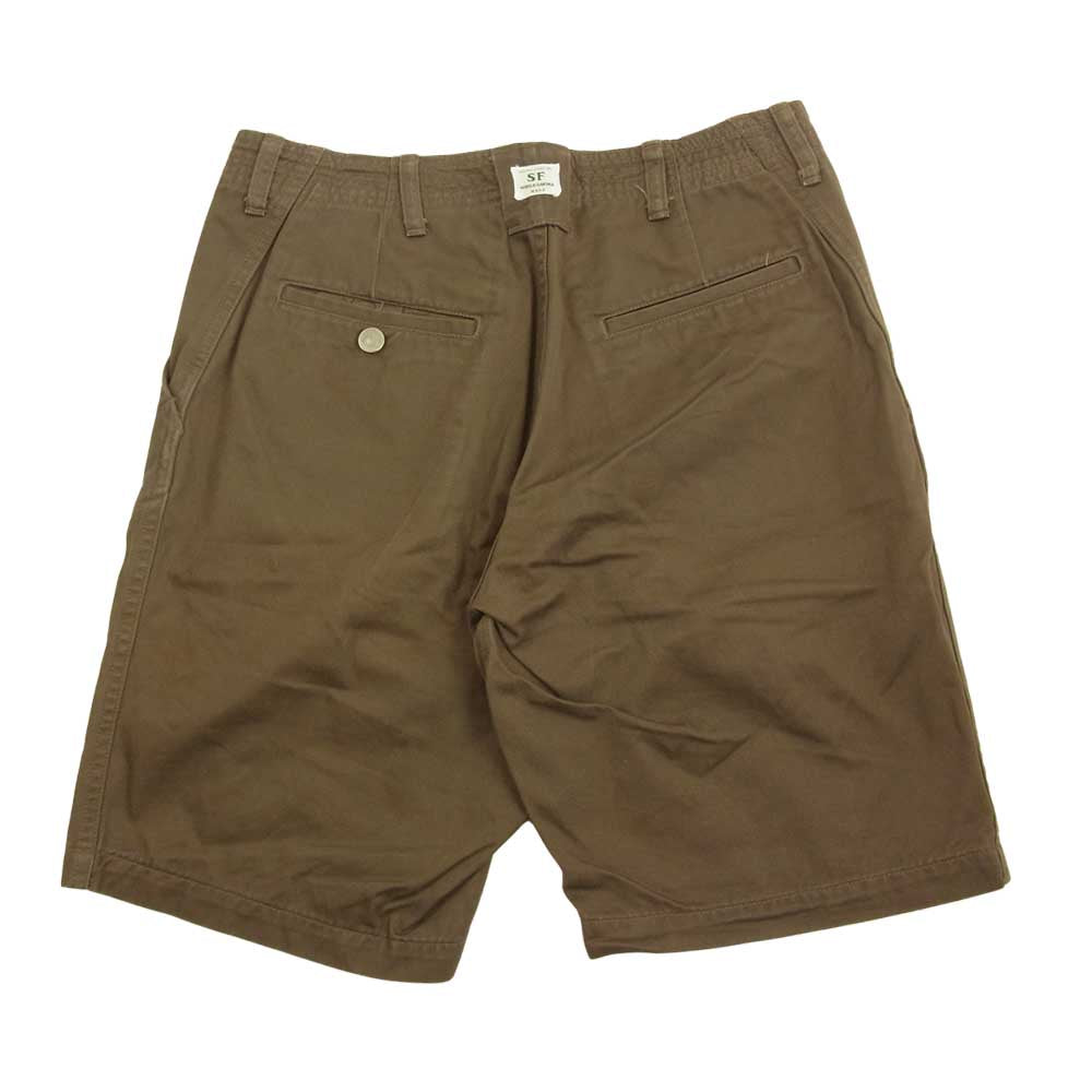 SASAFRAS ササフラス Sprayer Pant 1/2 スプレイヤー ハーフパンツ  ショーツ ブラウン系 S【中古】