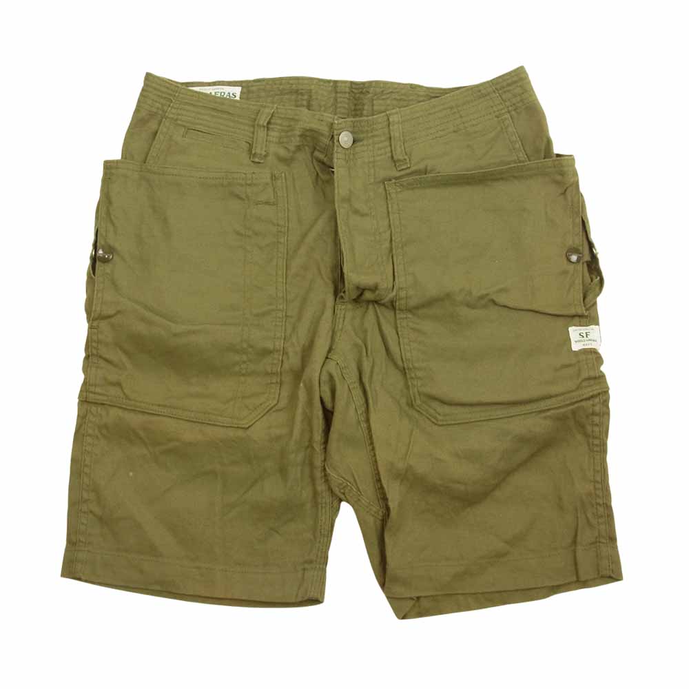 SASAFRAS ササフラス FALL LEAF PANTS 1/2 フォールリーフ ハーフパンツ ショーツ カーキ カーキ系 M【中古】