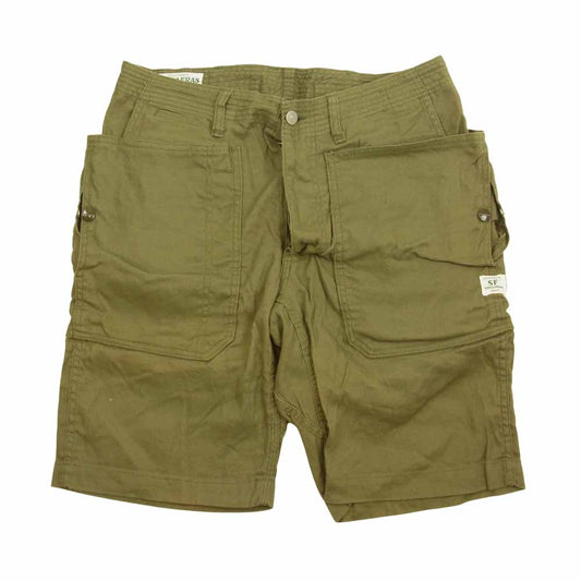 SASAFRAS ササフラス FALL LEAF PANTS 1/2 フォールリーフ ハーフパンツ ショーツ カーキ カーキ系 M【中古】