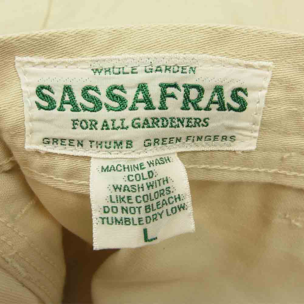 SASAFRAS ササフラス FALL LEAF PANTS 1/2 フォールリーフ ハーフパンツ ショーツ ホワイト オフホワイト系 L【中古】