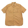 Buzz Rickson's バズリクソンズ BR38669 HERRINGBONE WORK SHIRTS へリンボーン 半袖 ワーク シャツ ベージュ系 16～16.5【美品】【中古】