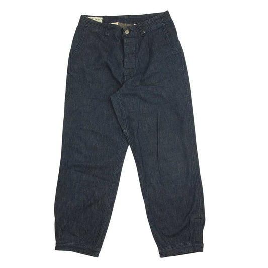 SASAFRAS ササフラス Sprayer Pant 1/2 スプレイヤー デニム テーパード パンツ インディゴブルー系 S【中古】