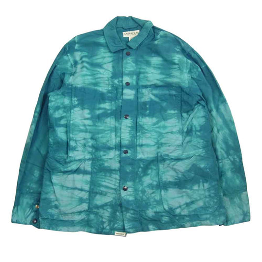 SASAFRAS ササフラス Transplant Jacket タイダイ トランスプラント ジャケット ブルー系 M【中古】